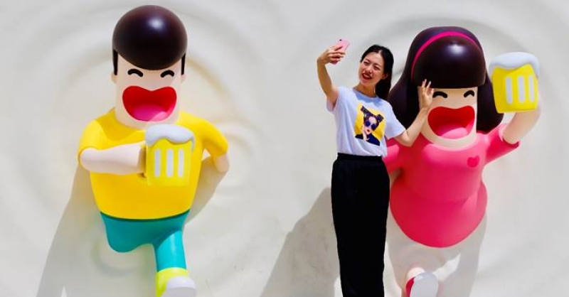 超可愛(ài)！西海岸新區(qū)金沙灘啤酒城IP形象發(fā)布